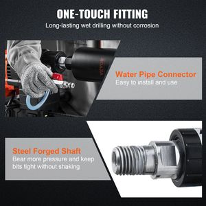 Macchina per Carotaggio Diamantato 10 Pollici, Trapano per Calcestruzzo a Umido con Supporto e Ruote, Velocità 750 RPM, con Filettatura di Sollevamento 1-1/4 Pollici - Product Image 4