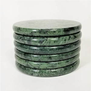 Sous-verres minimalistes en marbre, écologiques et durables, lavables, design en pierre naturelle pour fournitures de bureau - Product Image 1