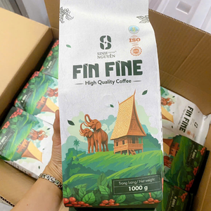 100 Grains de café Robusta torréfiés, torréfaction foncée, saveur chocolat, OEM ODM, vente en gros B2B, sac de 1 kg, usine Vietnam, meilleur choix, en promotion - Product Image 2