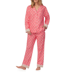 Ensemble de pyjama à carreaux de style japonais pour femmes, en coton double gaze, vêtements de nuit, printemps automne, taille élastique, vêtements de maison, vêtements de détente - Product Image 2