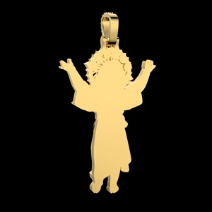 Pendentif Bébé Jésus en Moissanite Symbole Amour Divin Protection Argent 925 Plaqué Or 14K Certifié GRA 1.50CT Collier Sacré - Product Image 5