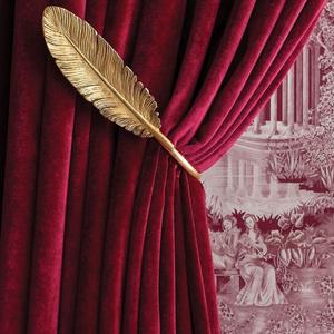 Curtain tieback <b>Brush</b> curtain tieback metal tieback luxury drapery tieback window curtain holder Home Hotel Brass Aluminum - Product Image 4