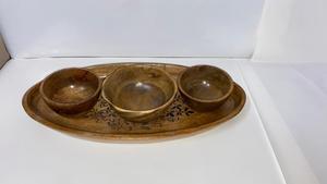 Bandeja de madera Bandeja para servir Bandeja de madera hecha a mano Bandeja Lezer Bandeja de madera - Product Image 4