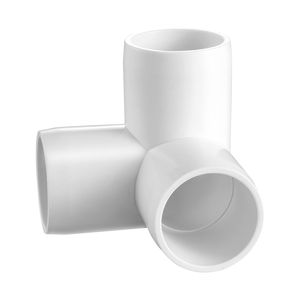 Confezione da 10 raccordi in PVC da 1 pollice: connettori a gomito e a T per giunti in PVC per mobili fai-da-te e scaffalature - Product Image 6