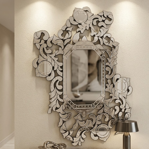 Espejo de Pared Ornamental Barroco Vintage |   Espejo Decorativo Veneciano de Lujo | Espejo de Vidrio Estilo Antiguo para el Hogar y la Sala de Estar - Product Image 3