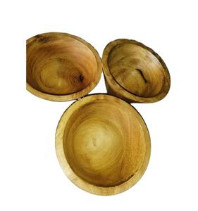 Bol de madera con patas para uso en el hogar, Bol de madera para frutas y ensaladas de alta calidad y aspecto clásico para Hotel y restaurante - Product Image 2