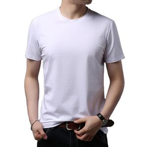 T-shirt personnalisé pour homme, rose poudré, coupe ajustée, en coton respirant, décontracté, à manches courtes, col rond, coupe musclée, tendance - Product Image 2