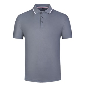 T-shirt polo uni à manches courtes décontracté et à séchage rapide pour hommes avec logo personnalisé de haute qualité en polyester - Product Image 3