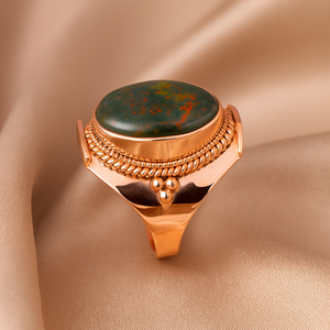 Natural Bloodstone <b>Ring</b> 925 Sterling Silver <b>Ring</b> Handmade Vintage <b>Statement</b> <b>Ring</b> Men Women Oval Bloodstone Gemstone <b>Ring</b> for Men - Product Image 4