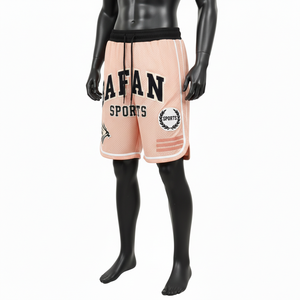 Men Premium Polyester Mesh <b>Shorts</b> GSM Breathable Sportswear Soft Peach Color Screen Print Custom Logo Workout Mesh men's <b>shorts</b> - Product Image 4