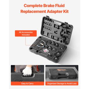 Kit de purge de freins professionnel (12 pièces) - Durable et complet avec poignée pour une réparation facile des freins - Product Image 3