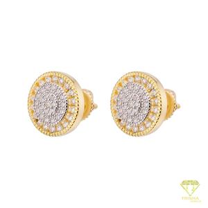 Boucles d'oreilles de luxe élégantes en argent sterling 925 plaqué or, serties de diamants de laboratoire haut de gamme - Product Image 6