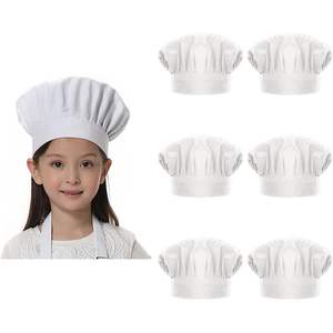 2025 6 Pack Cotton Chef <b>Hat</b> Elastic Adjustable Kitchen <b>Cooking</b> & Baking <b>Hat</b> <b>for</b> Kids & Adults - Product Image 5