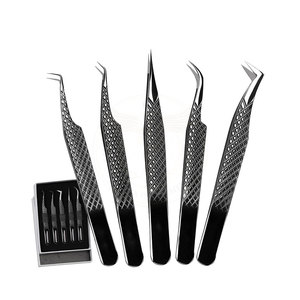 Pinzas de belleza profesionales más vendidas para aplicación de pestañas, herramienta de estilismo de pestañas, agarre de precisión de acero inoxidable - Product Image 1