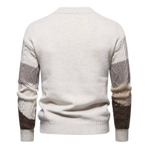 Manteau décontracté rétro américain pour hommes, vente en gros de tricots, nouvelle collection automne-hiver, col rond, taille européenne, couleurs assorties - Product Image 3