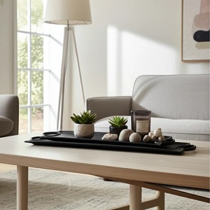 Rectangular Metal Storage Tray Single Compartment <b>Wall</b> Mounted Minimalist Design Durable Painted Finish - Product Image 4