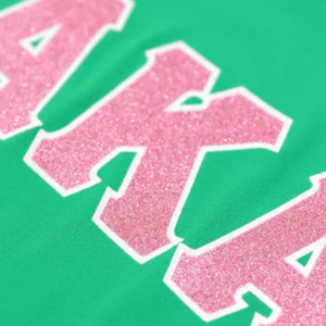 Camiseta Deportiva AKA Glitter Dri Fit para Mujer, Verde Rosa, Absorbe la Humedad, Cuello Redondo, Rendimiento Atlético, Uso Casual - Product Image 5