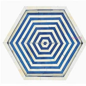 Plateau de service personnalisé fait à la main en incrustation d'os et de nacre de qualité supérieure Décoration intérieure unique pour la cuisine Plateau de service de qualité supérieure - Product Image 6