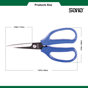 Tijeras de Corte Recto Sónico SONO G13 con Mango de Plástico Azul, Grado Industrial, para Diestros, Herramientas para Cortar Papel - Product Image 4