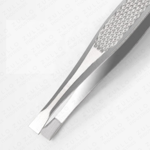 3 Piece Stainless Steel Slanted Eyebrow Tweezers Set Stripe Grip Custom Color Precision Brow Shaping <b>Tool</b> Custom Logo - Product Image 6