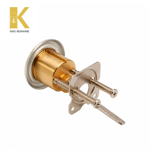 Cilindro de Cerradura de Latón con Ranura para Llave SC, Acero Inoxidable Satinado para Puerta de Entrada, para Uso Comercial y Residencial - Product Image 3