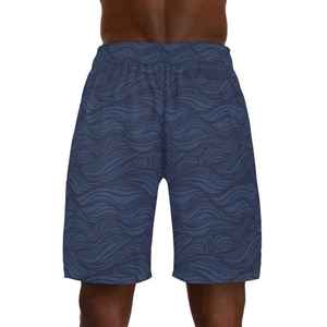 Breathable High Waist Men Gym Shorts 100% Polyester Solid Casual Quick Dry Breathable Workout Shorts <b>for</b> Fitness & Training - Product Image 3