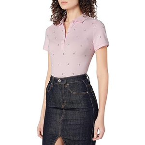 Bright <b>Orange</b> Women <b>Polo</b> Shirt Short Sleeve Breathable Cotton Fabric Summer Office Wear Stylish Ladies Slim Fit Top Daily - Product Image 3