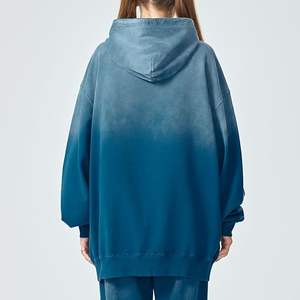 Sweat-shirt à capuche oversize international de qualité supérieure, délavé à l'acide, unisexe, en coton épais vintage, style streetwear - Product Image 3