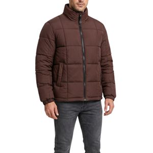 Blouson matelassé multi-couleurs kaki et marron, style premium, pour homme, beige, à capuche, chaud et épais - Product Image 5