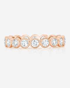 แหวนแต่งงานเพชรแบบเต็มวง ทรงกลม ตัดแบบคัสตอม ทองคำแท้ 14K 18K ฝังแบบ Bezel แหวนเดี่ยวแบบซ้อนได้สำหรับใช้ในชีวิตประจำวัน ผลิตโดยโรงงาน - Product Image 5