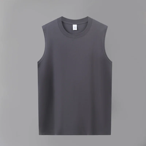 Camiseta sin mangas de algodón 100% resistente, con logo personalizado, para fitness al aire libre, transpirable y absorbente de sudor, modelo 2026 - Product Image 2