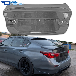 Pour Infiniti Q50 V37 DLF Type 2 2016-2020, couvercle de coffre en fibre de carbone de haute qualité, aileron arrière, accessoires extérieurs de voiture - Product Image 1