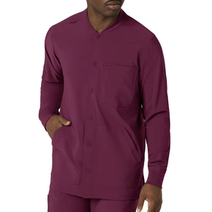 Vente en gros d'usine, ensembles de blouses médicales personnalisées avec logo pour infirmières et médecins, vestes médicales à manches longues, blouses extensibles pour hommes - Product Image 1