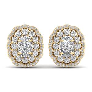 REYES - Pendientes de Diamantes Cultivados en Laboratorio CVD HPHT de Oro Sólido de 14K y 18K con Cierre de Rosca, Último Diseño, para Mujer, Fabricante de Joyería - Product Image 2