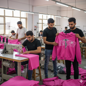 Sudadera con Capucha Personalizada con Pedrería, 500 GSM, Estilo Urbano, Fabricante de Alta Calidad, Sudadera con Capucha Extra Grande con Cierre y Hombros Caídos - Product Image 6