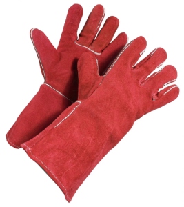 Guantes de Soldadura de Cuero Vacuno Reforzado, Resistentes al Fuego, Guantes de Seguridad Industriales de Larga Duración, Guantes para Barbacoa - Product Image 5
