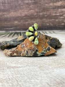 Handmade Palomino Turquoise <b>Adjustable</b> <b>Ring</b> Sterling Silver Southwestern Boho Statement Jewelry Artisan Gemstone Gift for Her - Product Image 4