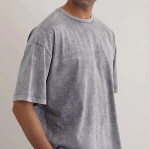 Camisetas Premium para Hombre, Prelavadas, de Spandex/Poliéster, con Relieve Frontal, Tejido Suave y Transpirable, Estilo Casual y de Negocios, Talla Grande - Product Image 6