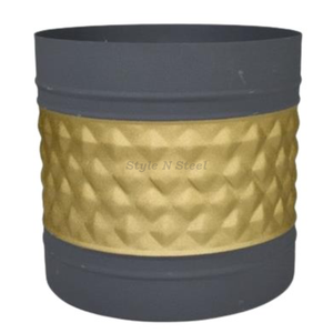 Maceta Moderna y Clásica de Dos Tonos con Recubrimiento de Polvo de Hierro, Duradera, Multiusos, para Interiores y Exteriores, con Drenaje - Product Image 3