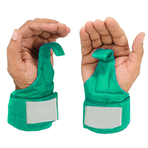 สายรัดข้อมือแบบมีแผ่นรองกันลื่น ทำจากโพลีเอสเตอร์และนีโอพรีน พร้อมตะขอเกี่ยว สำหรับยกน้ำหนัก เพาะกาย พาวเวอร์ลิฟติ้ง เหมาะสำหรับผู้ชายและผู้หญิง - Product Image 4