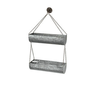 Maceta Colgante de Metal Galvanizado Estilo Rústico, Forma Cuadrada Única, para Interior/Exterior, Montaje en Pared, Acabado Vintage, Cubo Metálico en Venta - Product Image 6