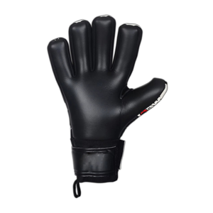Custom Design Black Full Finger Soccer Goalkeeper <b>Glove</b> with 4mm German Latex and with Emboss on back - Product Image 3