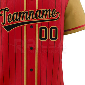 Maillot de baseball pour homme, grande taille, respirant, en maille, vêtements de sport légers, séchage rapide, uniforme athlétique à manches courtes, personnalisable pour l'équipe - Product Image 4