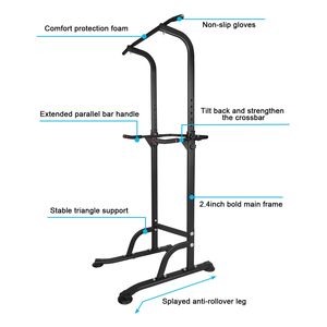 Attrezzatura Fitness da palestra per la casa regolabile in altezza Power Tower allenamento Dip Station Bar per allenamento di forza multifunzione - Product Image 2