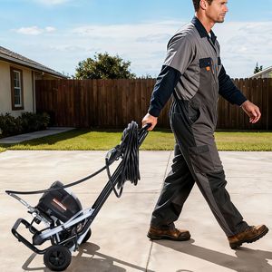 Spruzzatore di vernice airless ad alta pressione da 650W 3000PSI con carrello fai-da-te, spazzola per la pulizia, tubo di prolunga e ugello - Product Image 2