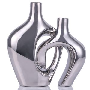 Designer Metal <b>Flower</b> <b>Display</b> Vase For Contemporary Decor And Premium Interior Beauty Enhancement - Product Image 2
