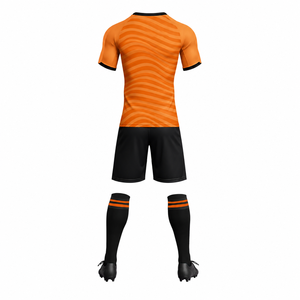 Wholesale Custom High Quality 100% Polyester Breathable Quick Dry V-Neck Unisex Football Shirts Youth Soccer Wear Jerseys - Product Image 2