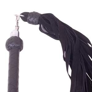 Flogger de Cuero de Oveja Premium con Hebilla de Acero y 2.5cm de Ancho para Juegos de Impacto BDSM con Caídas Largas y Suaves - Product Image 4