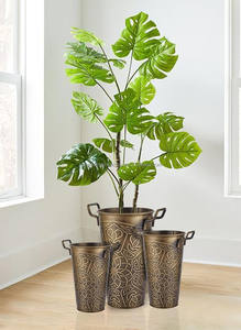 Florero personalizado, florero de metal martillado, maceta de metal/macetas para decoración del hogar - Product Image 2