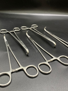 Forceps Negus 20 cm courbés en acier inoxydable, forceps chirurgicaux pour la préhension et la maintenue des tissus, les interventions ORL et la chirurgie générale - Product Image 5